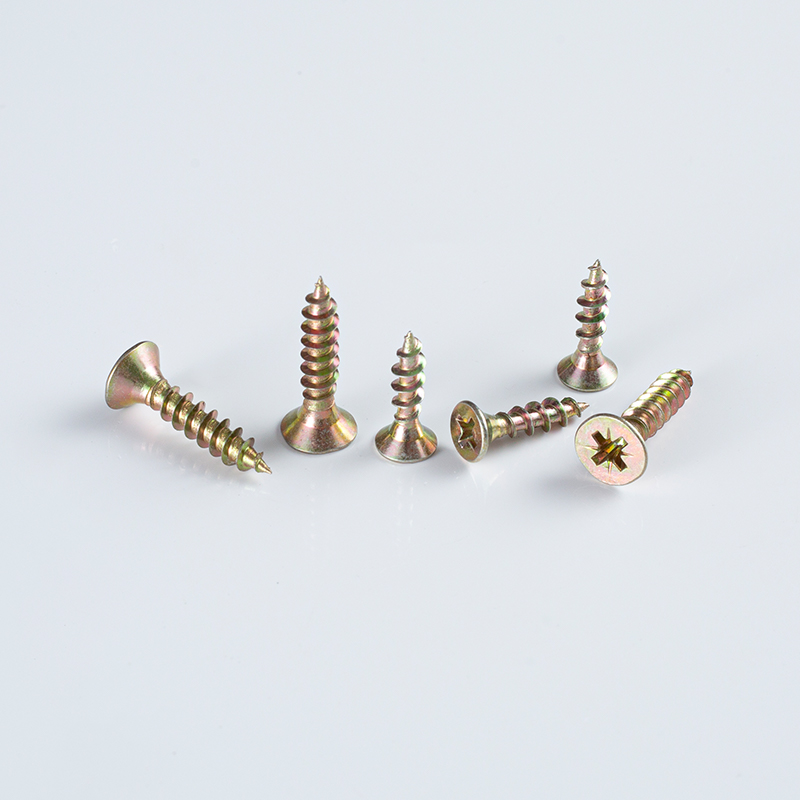 4.0×16-70 (rosca completa) Tornillo de tablero de fibra cónico de doble color semi avellanado