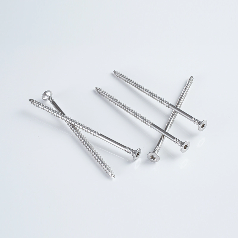 14-7×50-150 A4 SS316 Tornillo de madera cónico cuadrado de dos hilos con accionamiento Torx avellanado doble