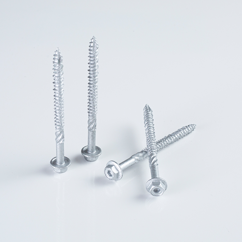Cabezal hexagonal de 16-10x90 con ranura hexagonal interna, tornillo para hormigón moleteado y rayado