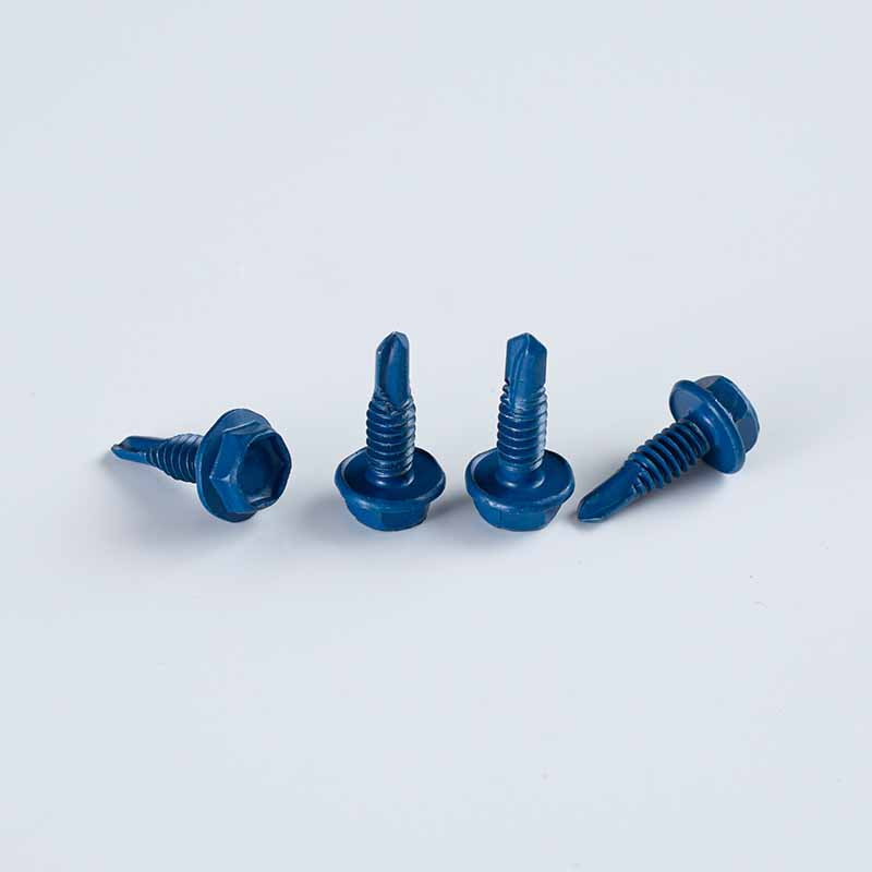 Tornillo autoperforante de cabeza hexagonal 10-24x16 AZUL