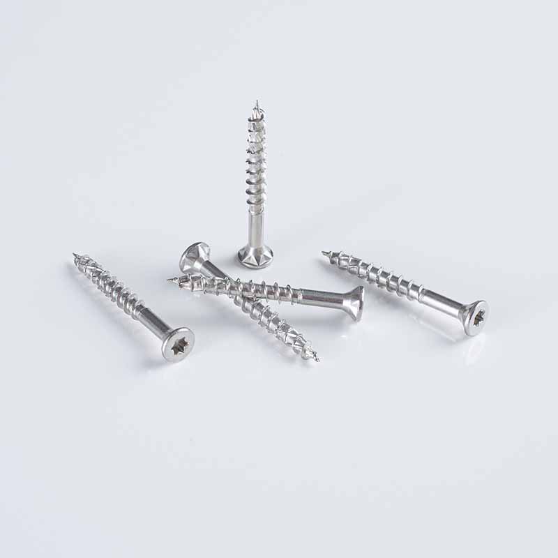Tornillo de madera de rosca rápida avellanado doble Torx SS304 8-10x20-45
