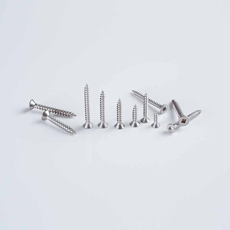 SS304 Tornillo avellanado autorroscante estándar de EE. UU. de accionamiento cuadrado 8GA x 12-50 grado A2